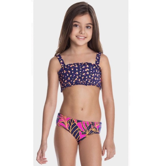 Maaji Girls Hibiscus Reversible Bikini Bottoms. - Picture 1 of 6